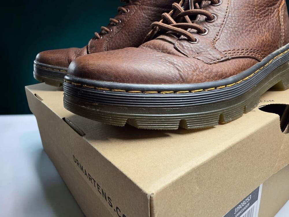 Dr. Martens Sussex Brown Leather Casual Boots Size 10